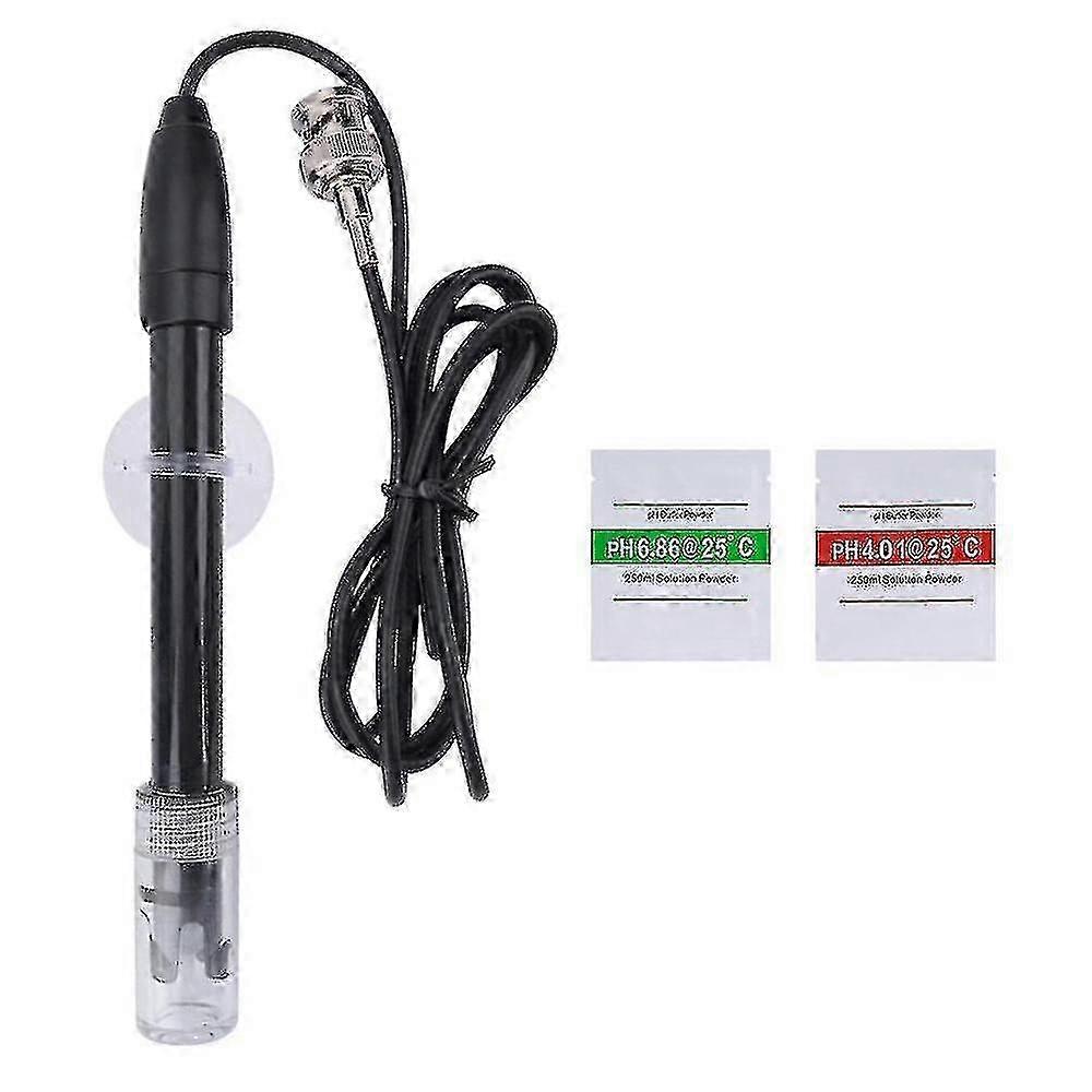 pH Electrode Probe with BNC Q9 Connector for Aquarium, Hydroponic Lab, pH Meter Replacement Sensor