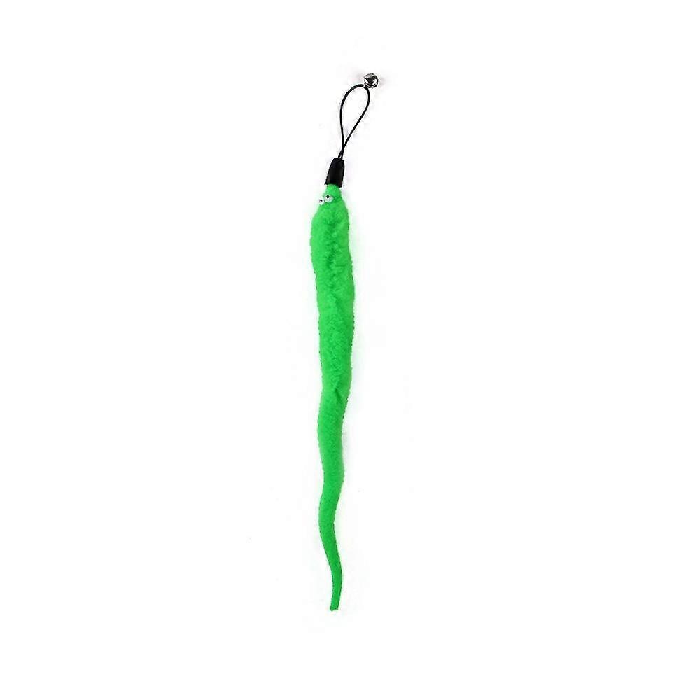 Funny Cat Stick Toy Furry Feather with Bell Cat Stick Toy Kitten Playing Pet Accessories Worm on A String Cat Toys Interactive