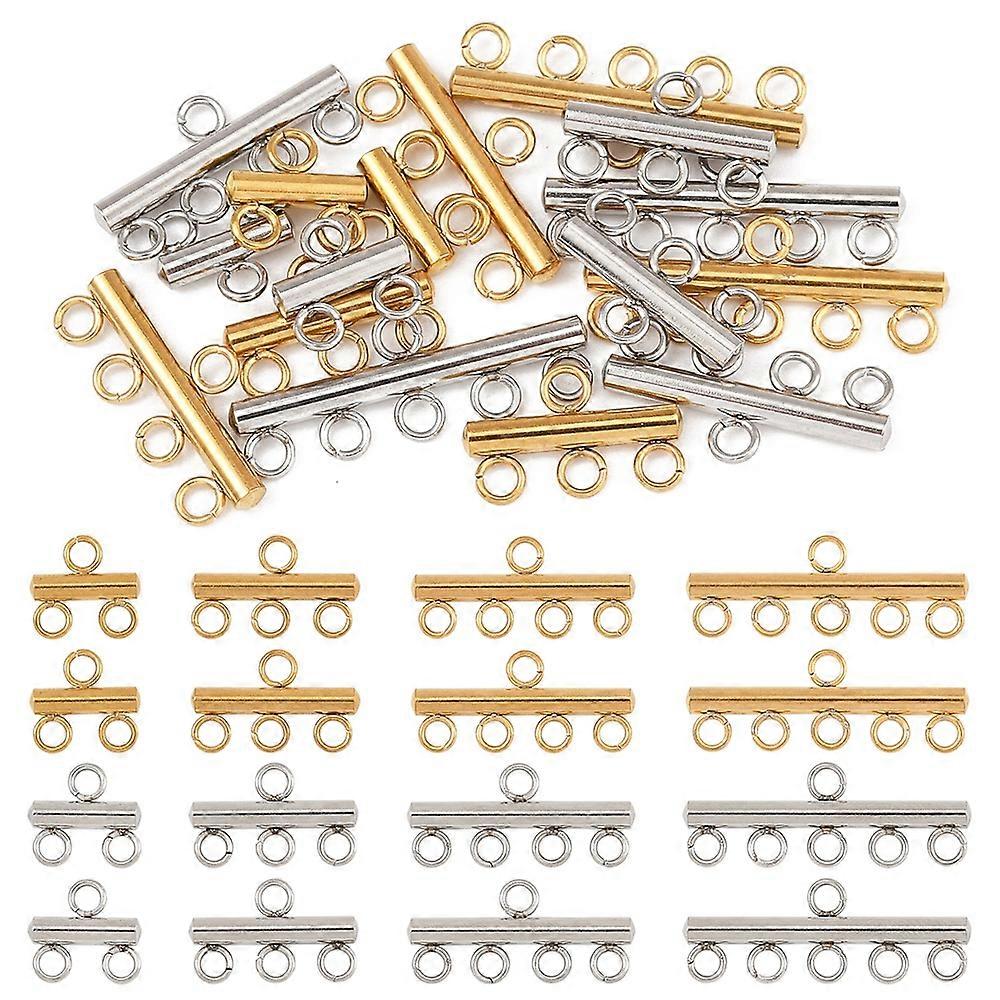 Jewelry Findings 16Pcs 8 Styles 304 Stainless Steel Chandelier Component Links Column