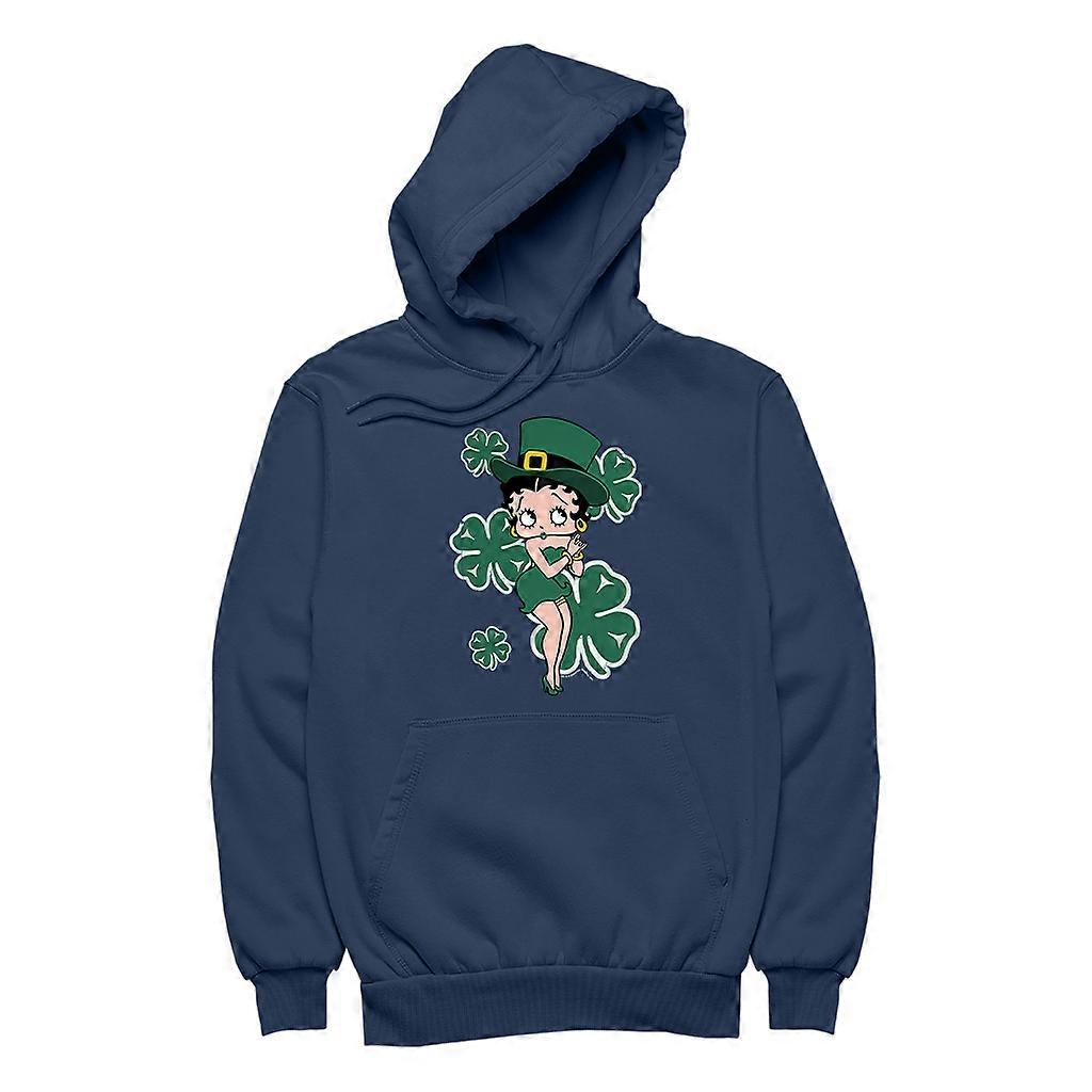 Betty Boop St Patrick's Day Green Dress and Hat Women's Hooded Sweatshirt