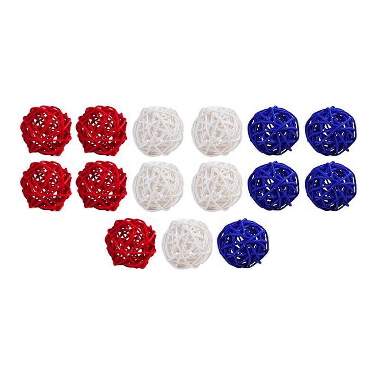 Decorative Balls Rattan Decoration for Independence Day Home Decor A