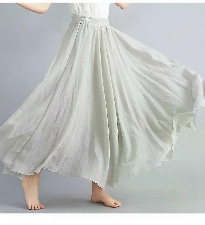 Divat Pamut Vászon Ruházat Női Szoknyák Maxi Y2k Elegáns Strand Saia Ropa Mujer Alkalmi Vestido Boho Hosszú szoknya Szoknya Harajuku