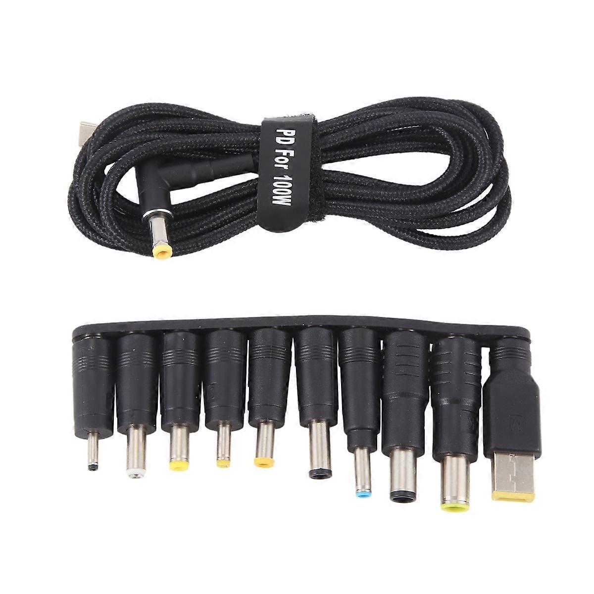 100W Typ C Laptop Netzteil Anschlussstecker USB Typ C zu Universal Ladegerät Buchse Ladekabel