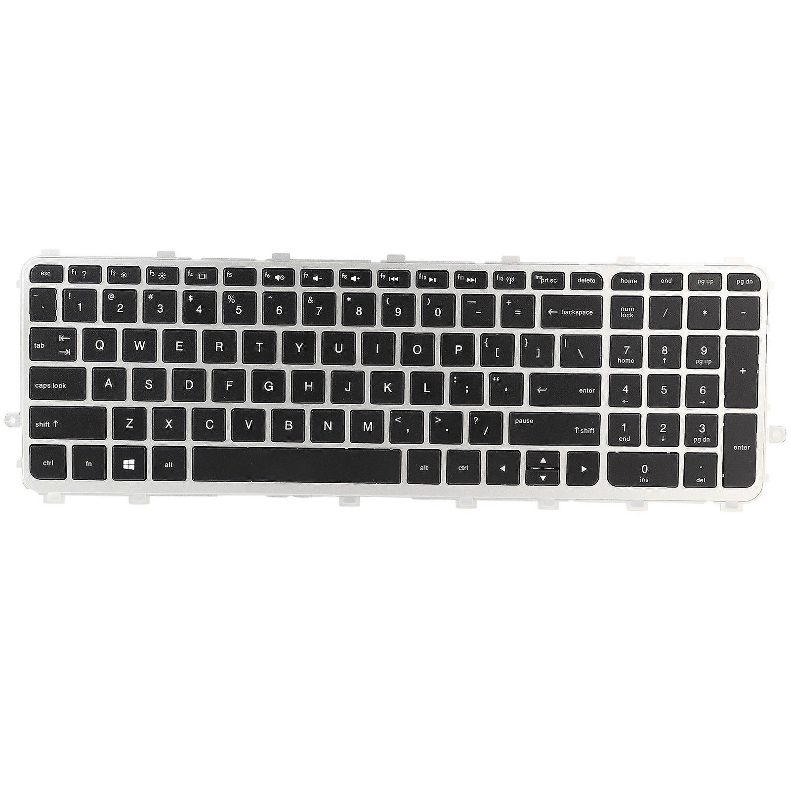 Portable Keyboard with Silver Frame Fit for HP Envy TouchSmart 15‑J 17‑J Laptops