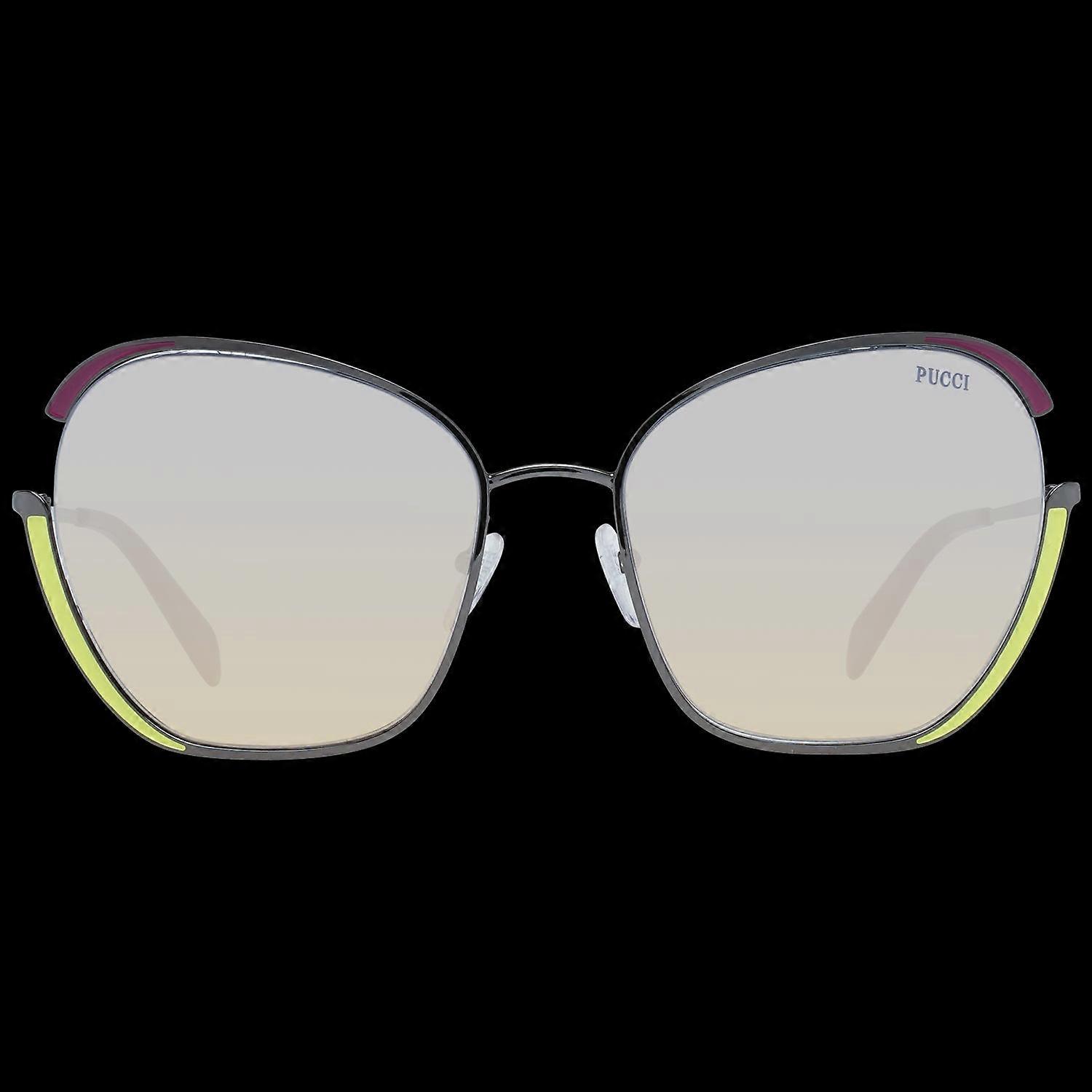 Emilio Pucci Ep0131 5808f Women's Butterfly Sunglasses – Gunmetal Frame, Multicolor Gradient Lenses, Ø 58mm
