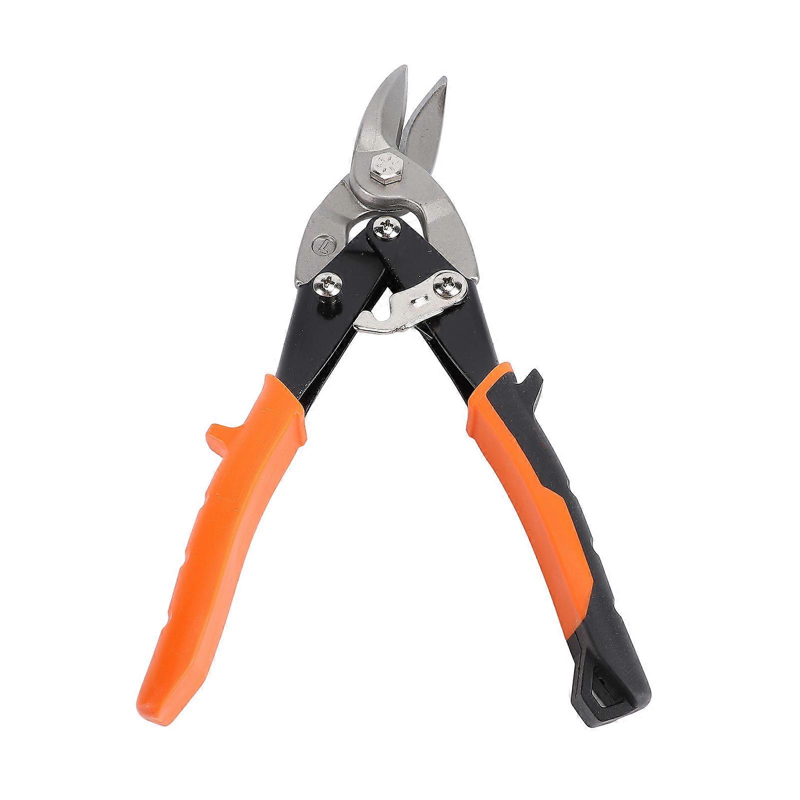 Aviation Snip, 10in Heavy Duty Aviation Cutter in 60 Cr V Steel Material with Ergonomic Adhesive Non Slip Handle for Cutting Sheet Metal, Straight