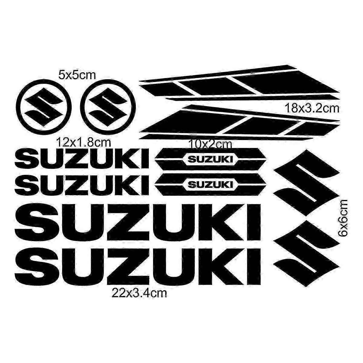Kit de Vinil com Logo Suzuki para Decalques de Tanque e Emblemas de Capacete