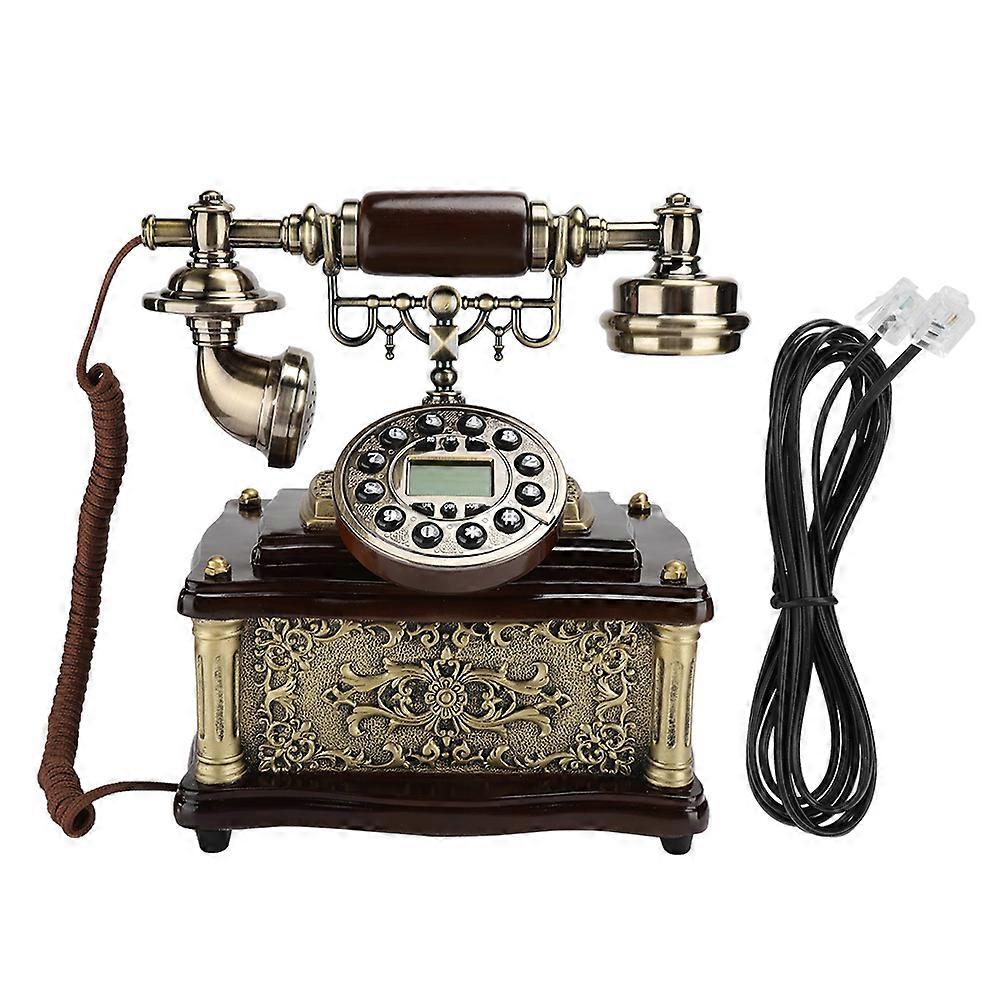 8505 Retro European Style Caller ID Display Telephone Landline with Sleek Handle