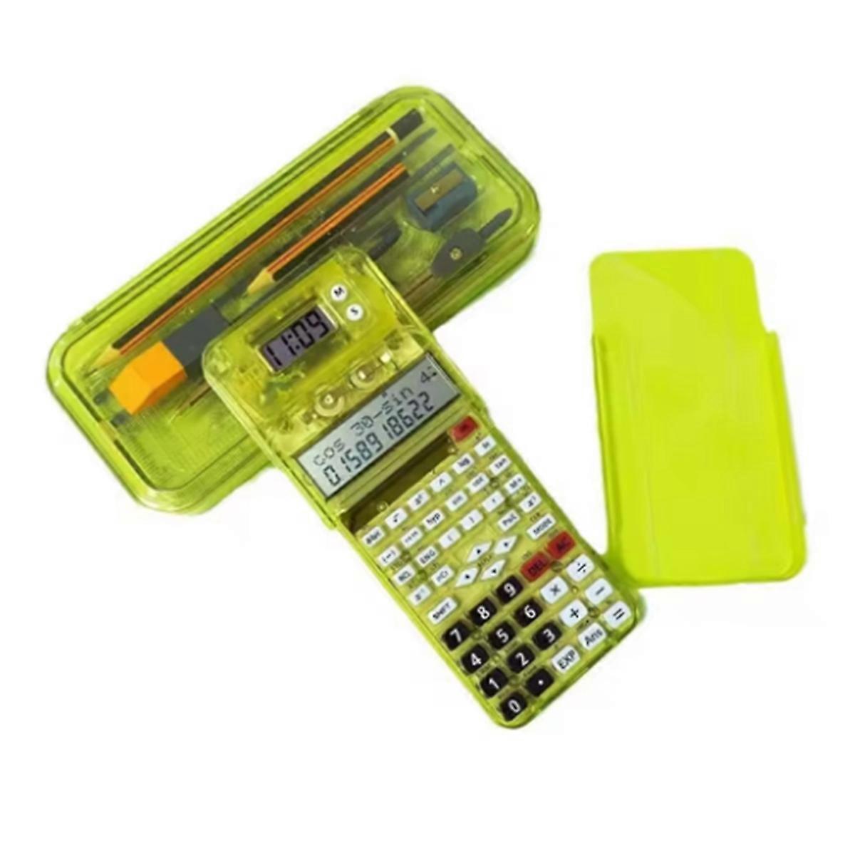 Functions Engineering Scientific Calculator 2-Line Display with Protractor Compasses Function Calcu