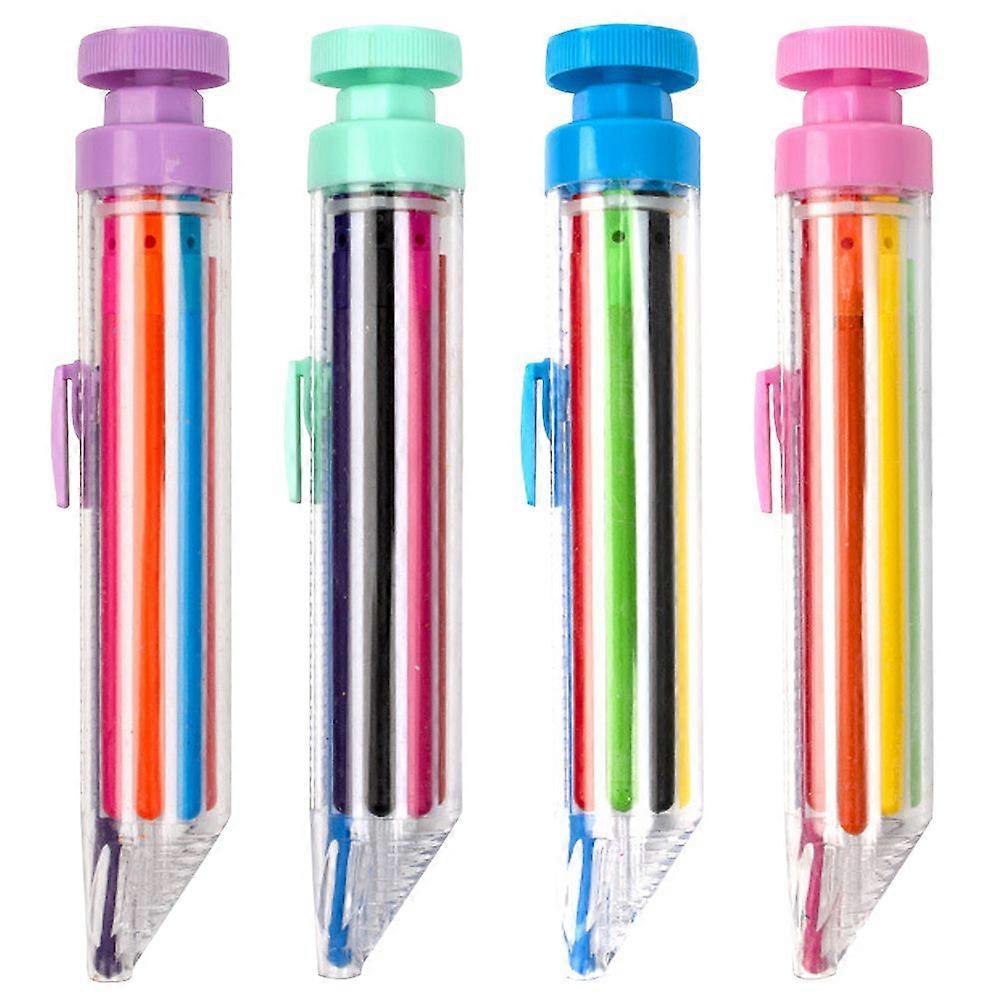 4Pcs Portable Writing Crayon Rotating Crayon Household Rotating Crayon