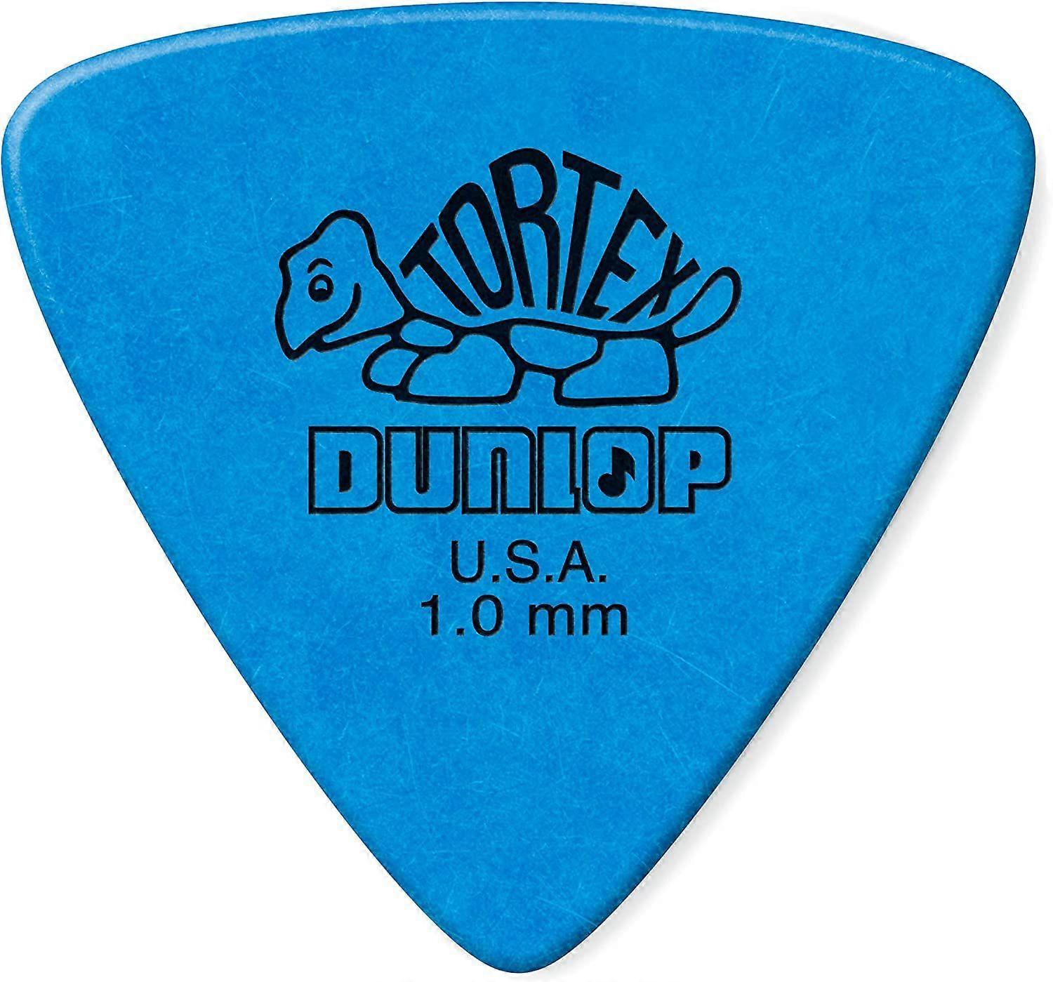 6-pak Gitarowy Pick Turtle Pattern, Trójkąt, Niebieski, 1,0 mm