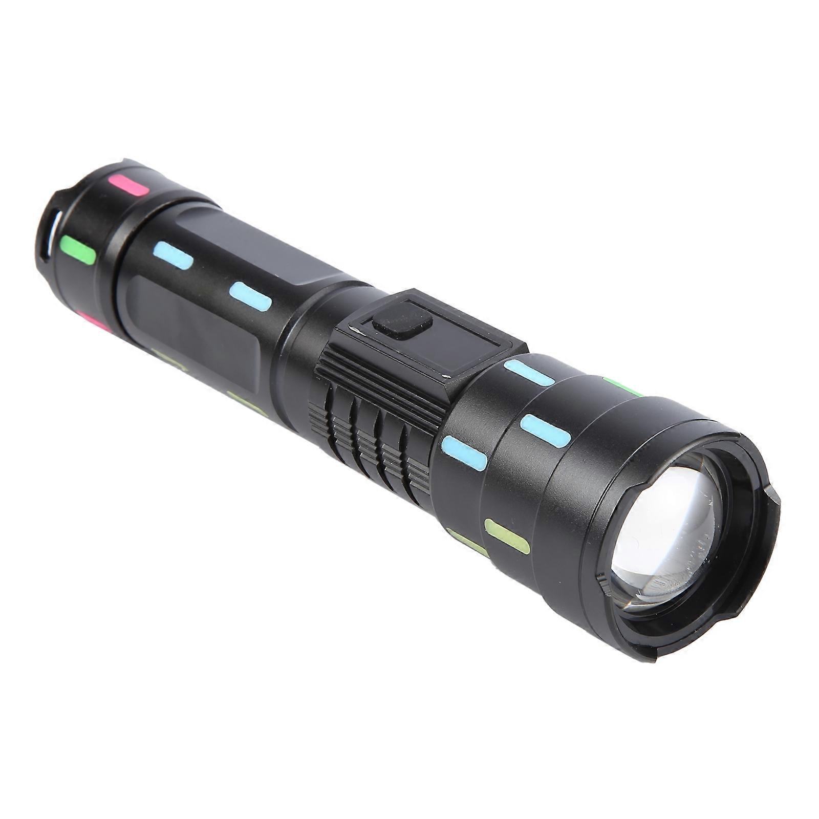 626 White Laser Wick Telescopic Zoom LED Flashlight with Fluorescent Strips