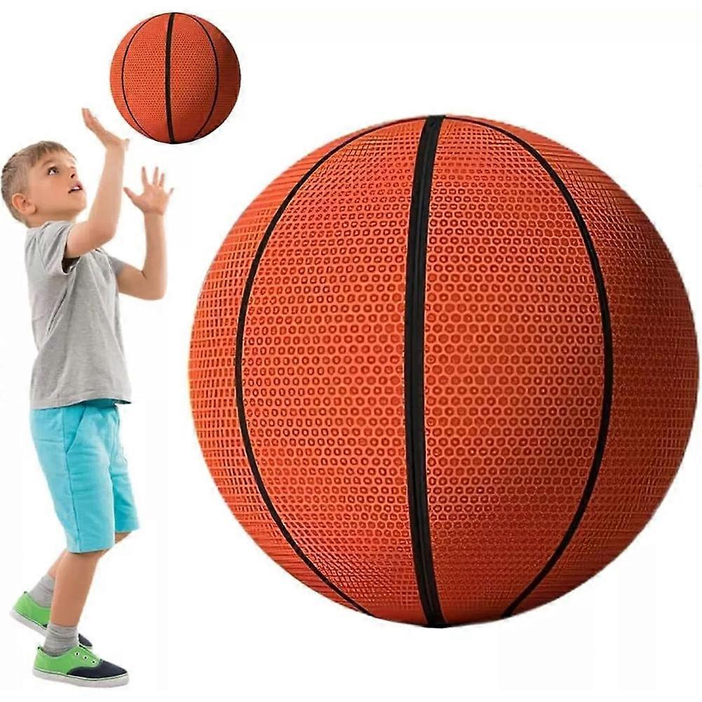 Silent Basketball High-Resilience Bouncing Mute Ball Size 3/5/7 No Noise Basketball for Various Indoor Activities 18/21/24cm 
