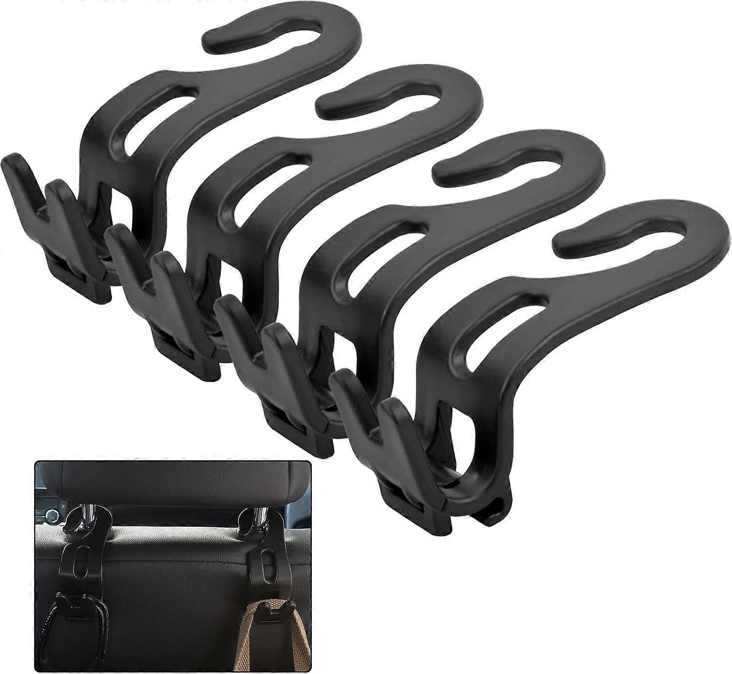 4 Pack Car Seat Hooks Car Headrest Hooks