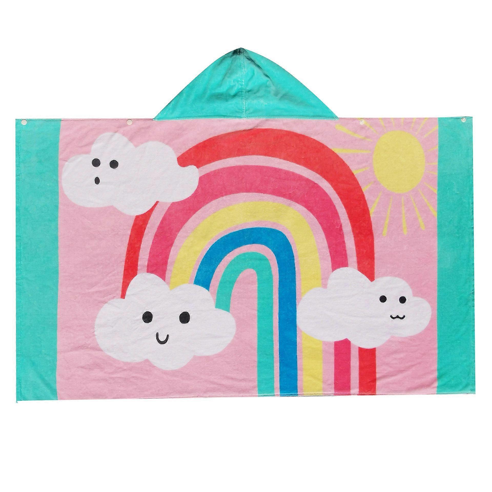 Bathrobe Hooded cotton bathrobe for children Cloud Rainbow DP-29 Length 76 cm