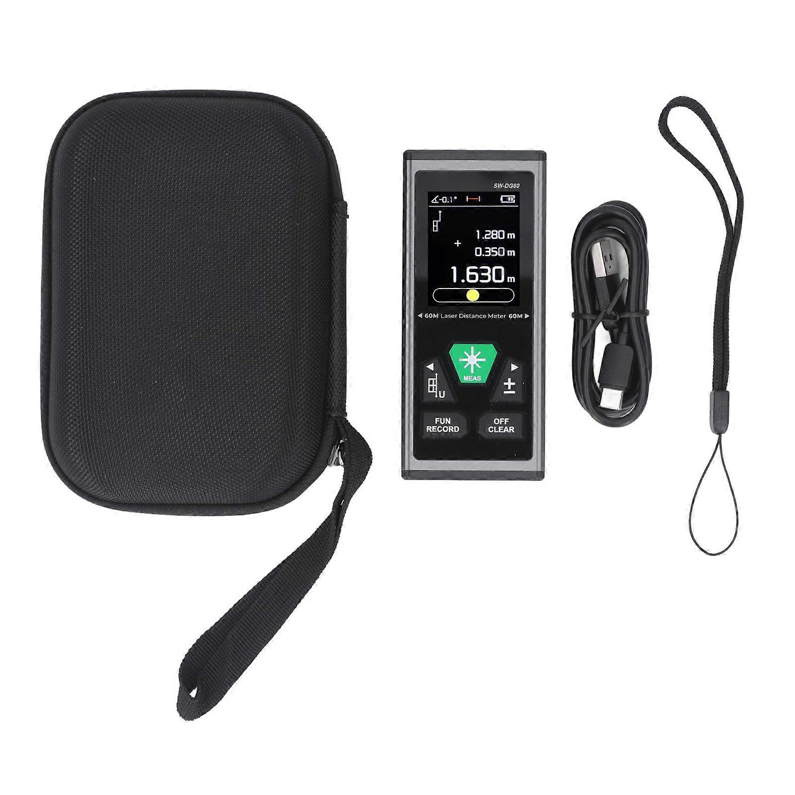 Dual Distance Meter USB Rechargeable High Accuracy Multifunction Digital Laser Measurement Tool Measuring Device
