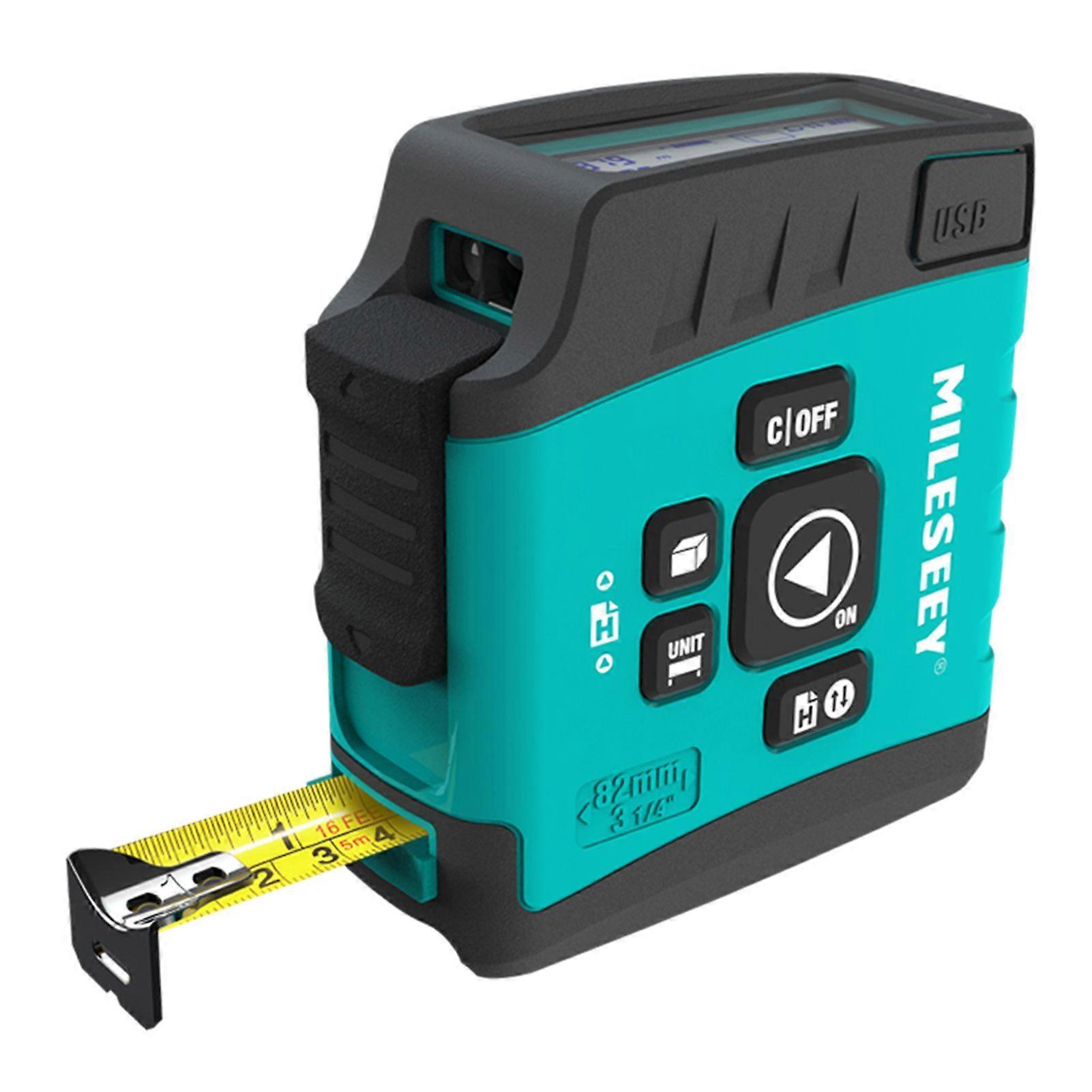 DT20 3 in 1 Digital Laser Rangefinder 5m Tape Measure Distance Meter 2'' LCD Display Distance Measure Gauge Laser Measuring Tape