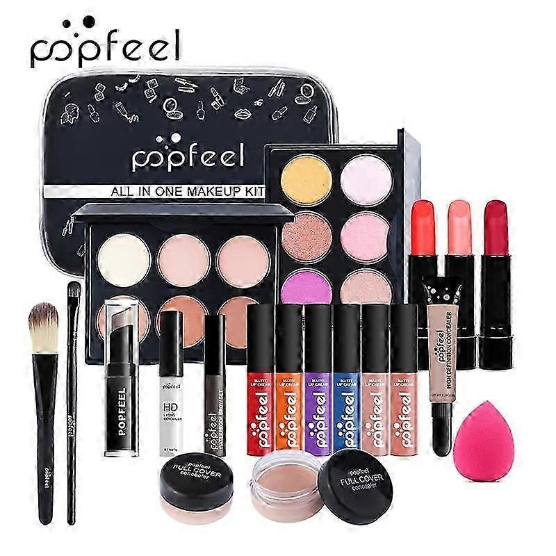 POPFEEL 8-56Pc Full Makeup Set Include Eye Shadow Palette Blusher Concealer