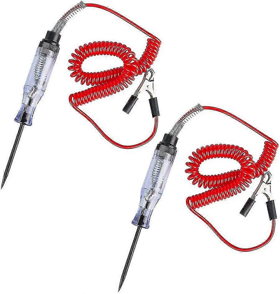 Continuous Automotive Voltage Testing Kit with 2-Pack Heavy-Duty Circuit Tester and Long Probes Featuring Indicator Lights and Alligator Clips