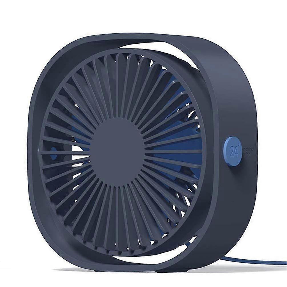 Mini Clip on Desk Fan USB Powered, Rechargeable Handheld Small Desktop Fan, Blue For Office And Home
