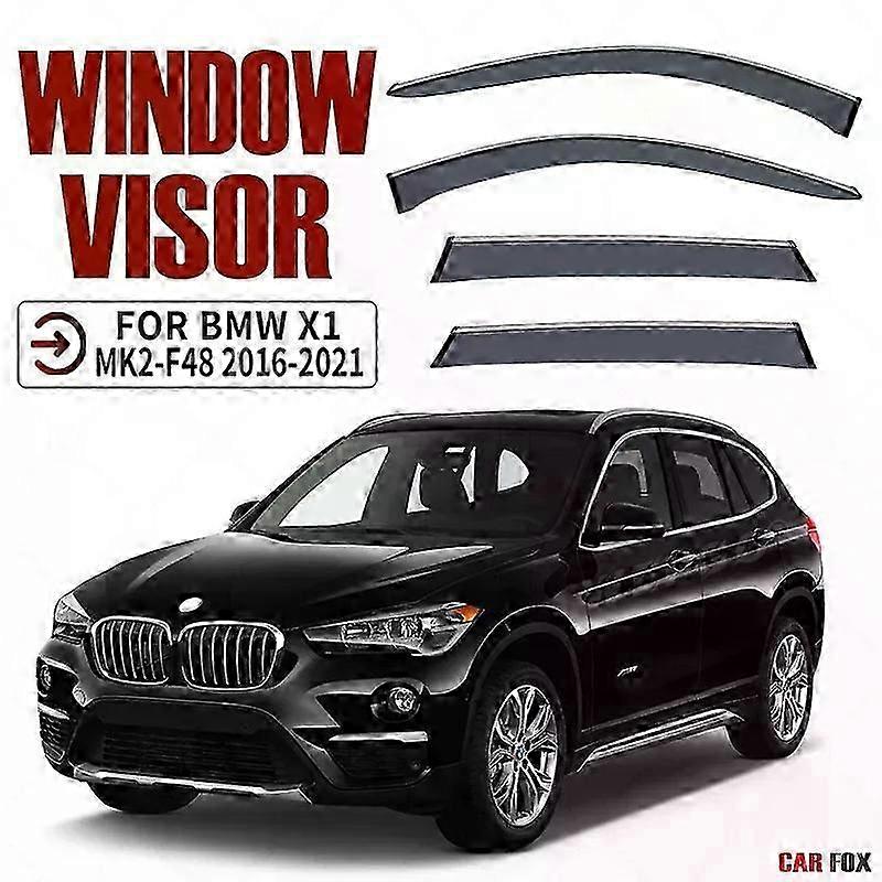Ισχύει για: Για BMW X1 Mk2 F48 2016-2021 Γείσο παραθύρου Αποχρώσεις εξαερισμού Ventvisor Ανεμοθραύστες Γείσο Προστατευτικό βροχής Σκίαστρα Γείσο