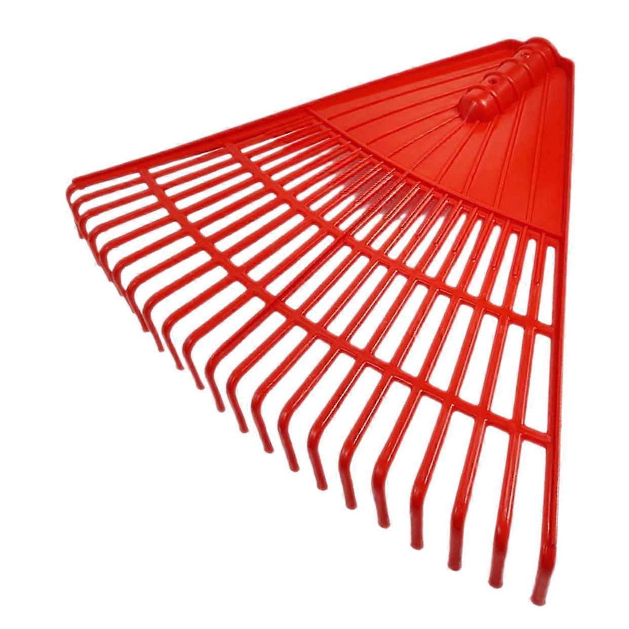 Large Plastic Leaf Rake Head Replacement 21 Tines Ideal for Leaves Grass Pine Needles Garden Lawn Yard Red Besportable