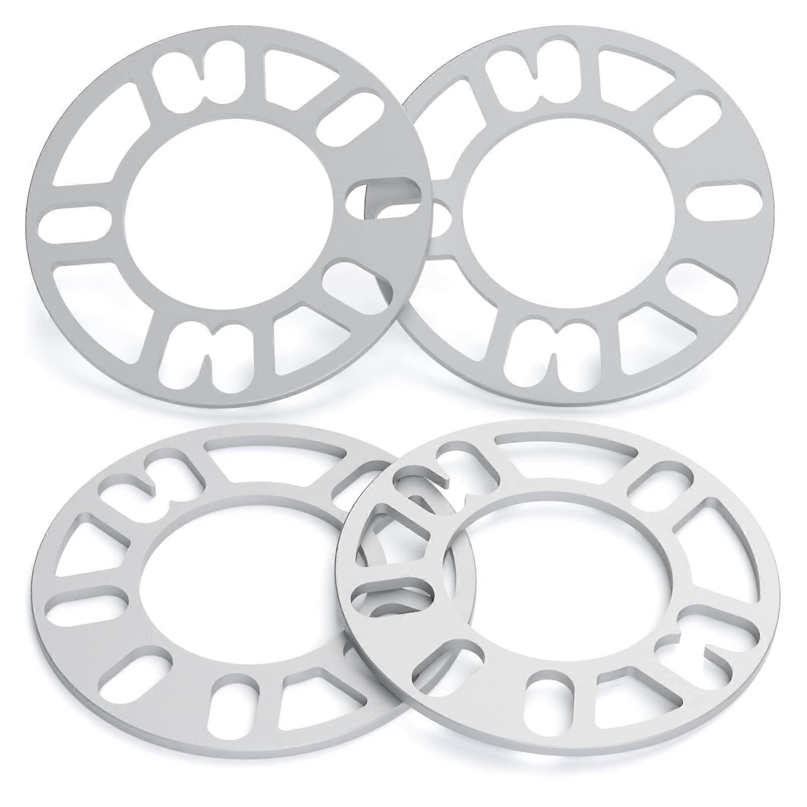 Universal 5mm Wheel Spacers for 98120 Multiple Pattern, Bolts Pack of 4 Thin Aluminum Shims