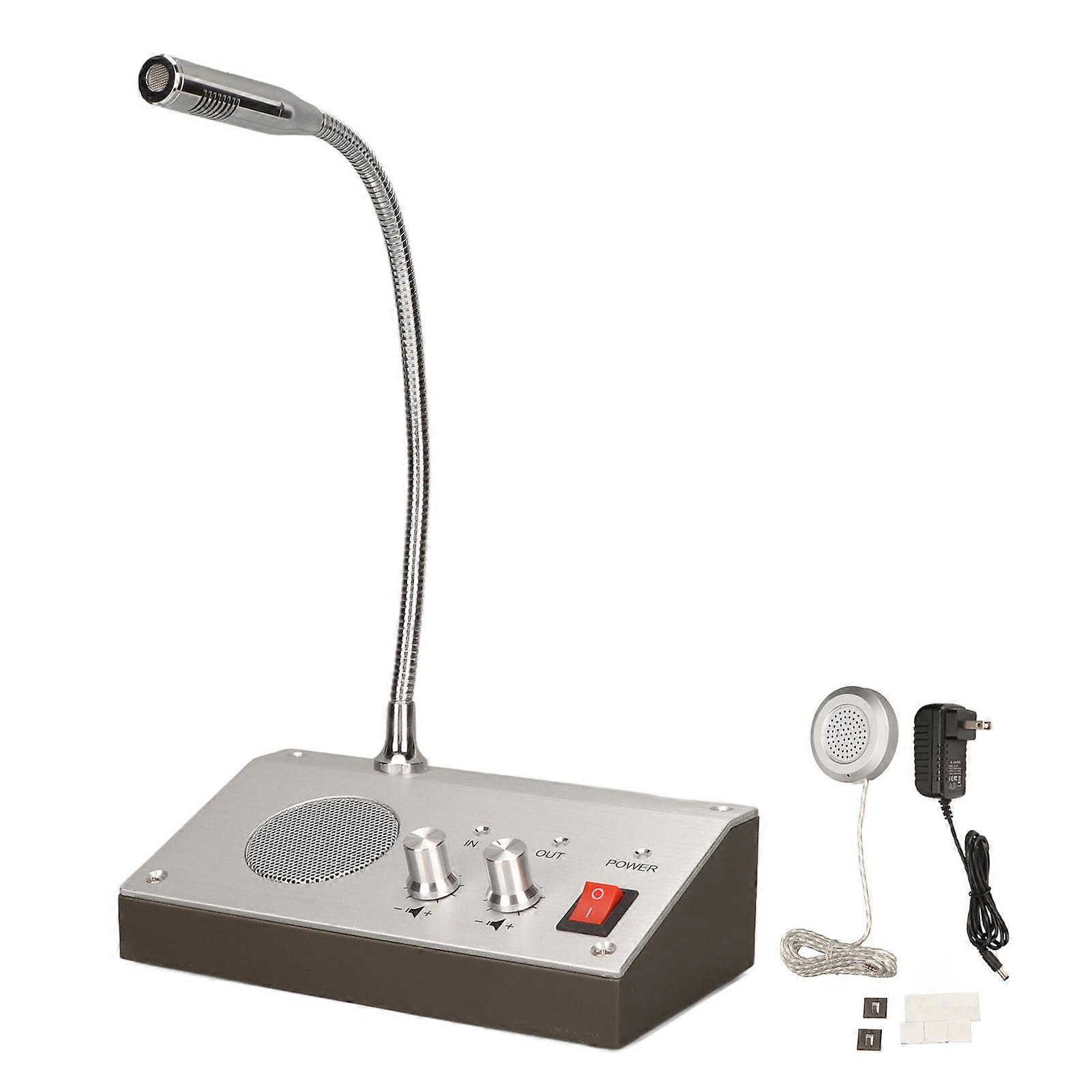 Fensterlautsprechersystem Silber Dual Way Automatische Steuerung Pure Sound Intercom-System für Bank