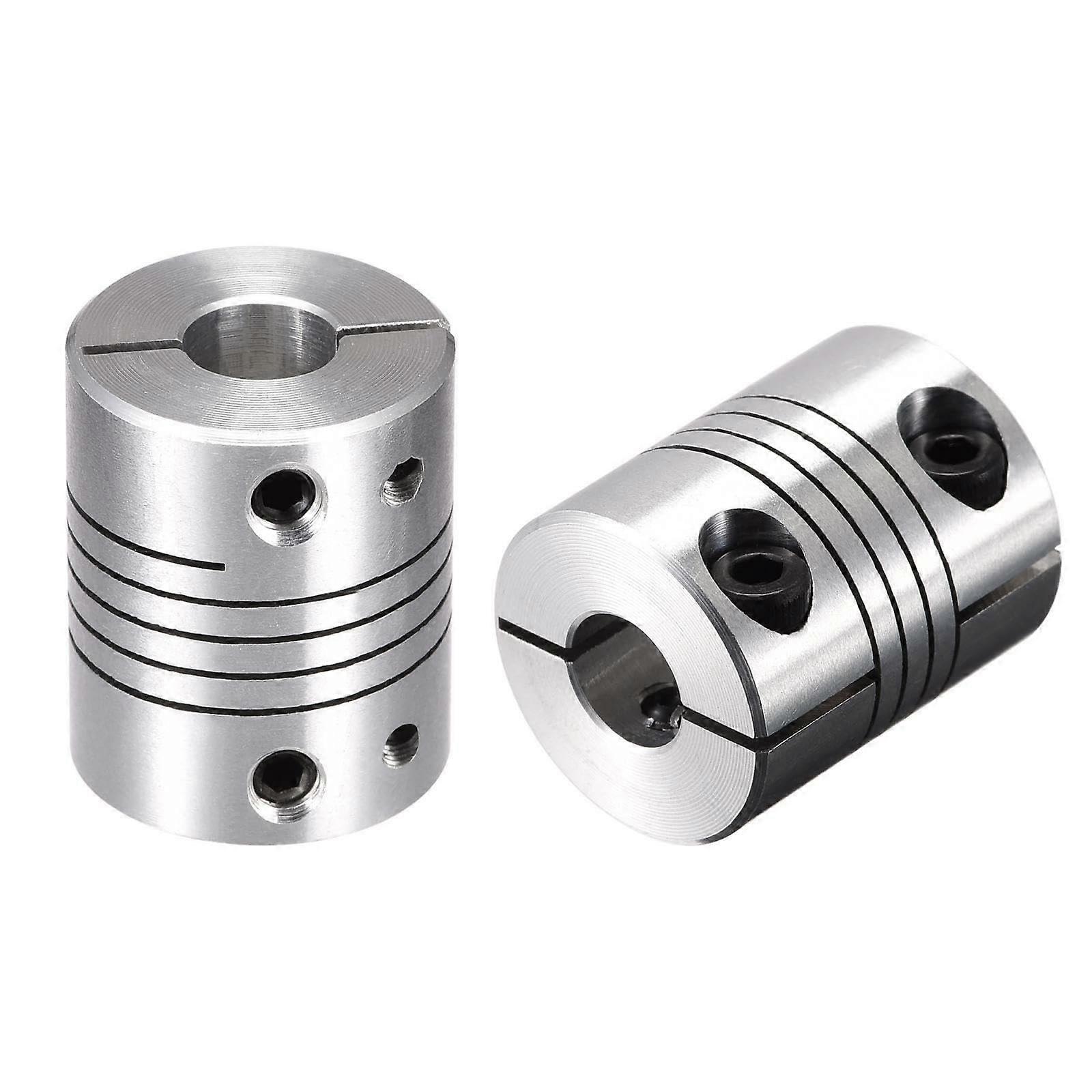 8mm Helical Beam Coupler for Motor Shaft 2PCS, 20mm Diameter, 25mm Length, Durable Coupling Component