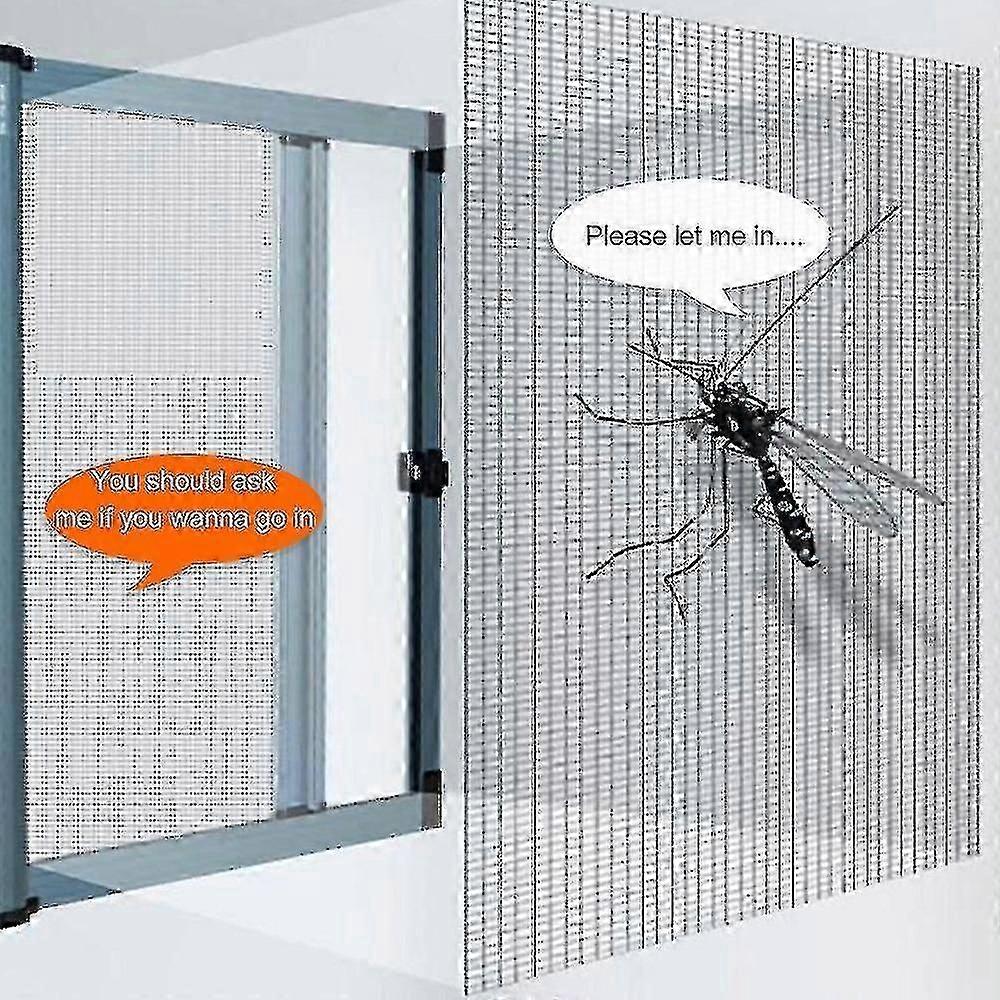 2m x 20m Anti-Mosquito Window Screen Mesh - Summer Insect Protection Net for Doors & Windows (Fine Weave Baby-Safe)_CD