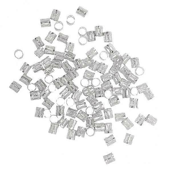 3x 100 Braid ADJUSTABLE Cuffs Beads Rings Clips Dread Tubes