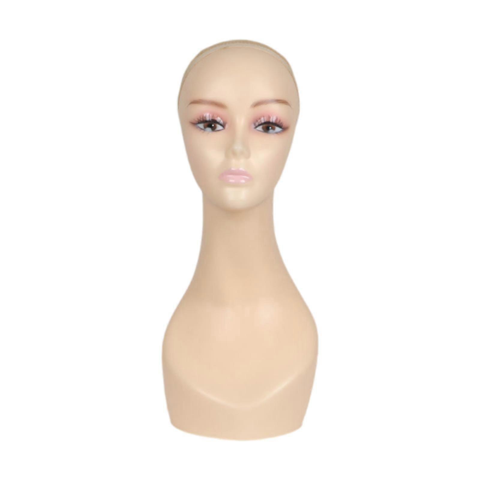 女性マネキンヘッド、メイクアップウィッグディスプレイモデル、ウィッグ、帽子、スカーフ
