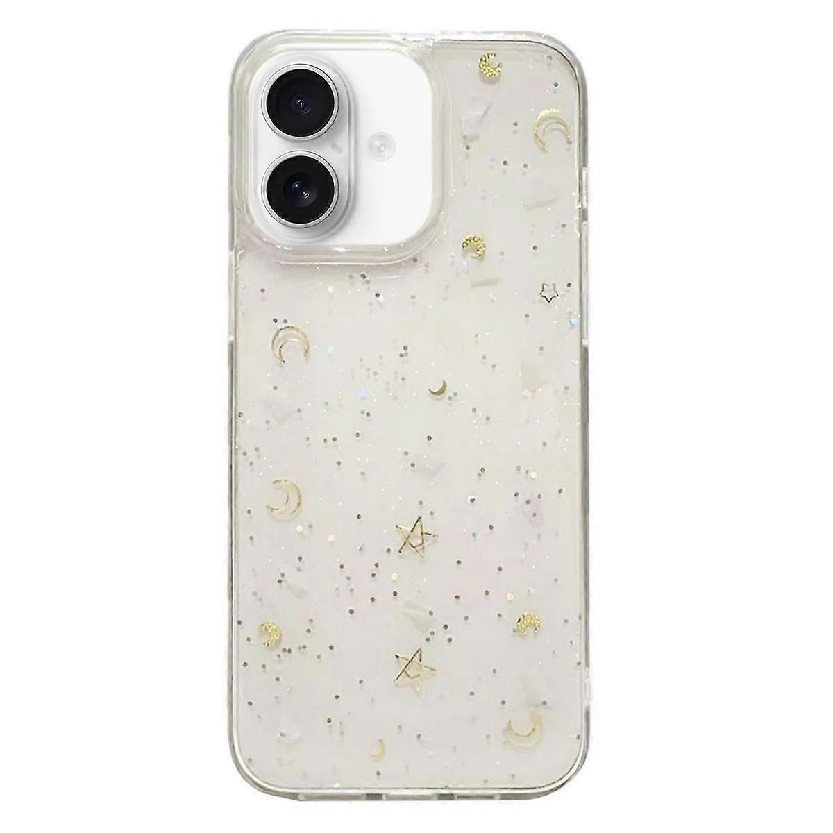 Moon Star Shell Glitter Epoxy TPU Phone Case