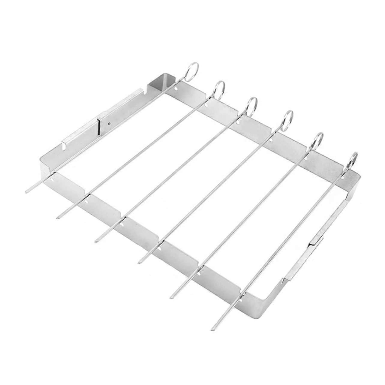 Grill Kebab Chicken Feeder Split Barbecue Rack Plate Roaster Stand