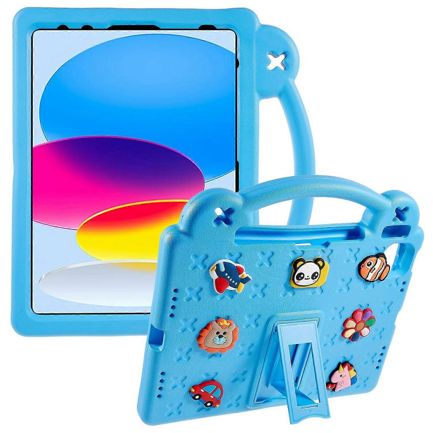 For iPad (2025) 10.9 (2022) Drop-Proof EVA Tablet Cover Protective Case with Kickstand