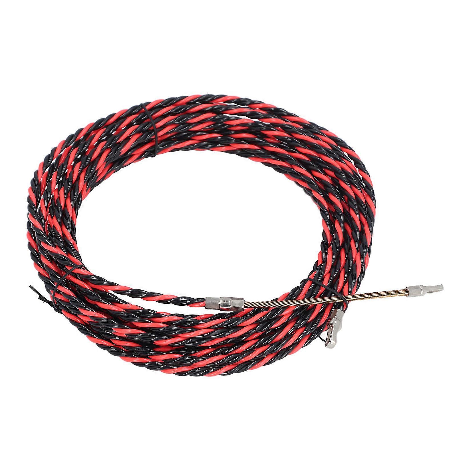 Electrical Wire Threader Flat Head Electrician Threading Device Manual Cable Guide Puller with Gloves Cable Ties 10m / 32.8ft 