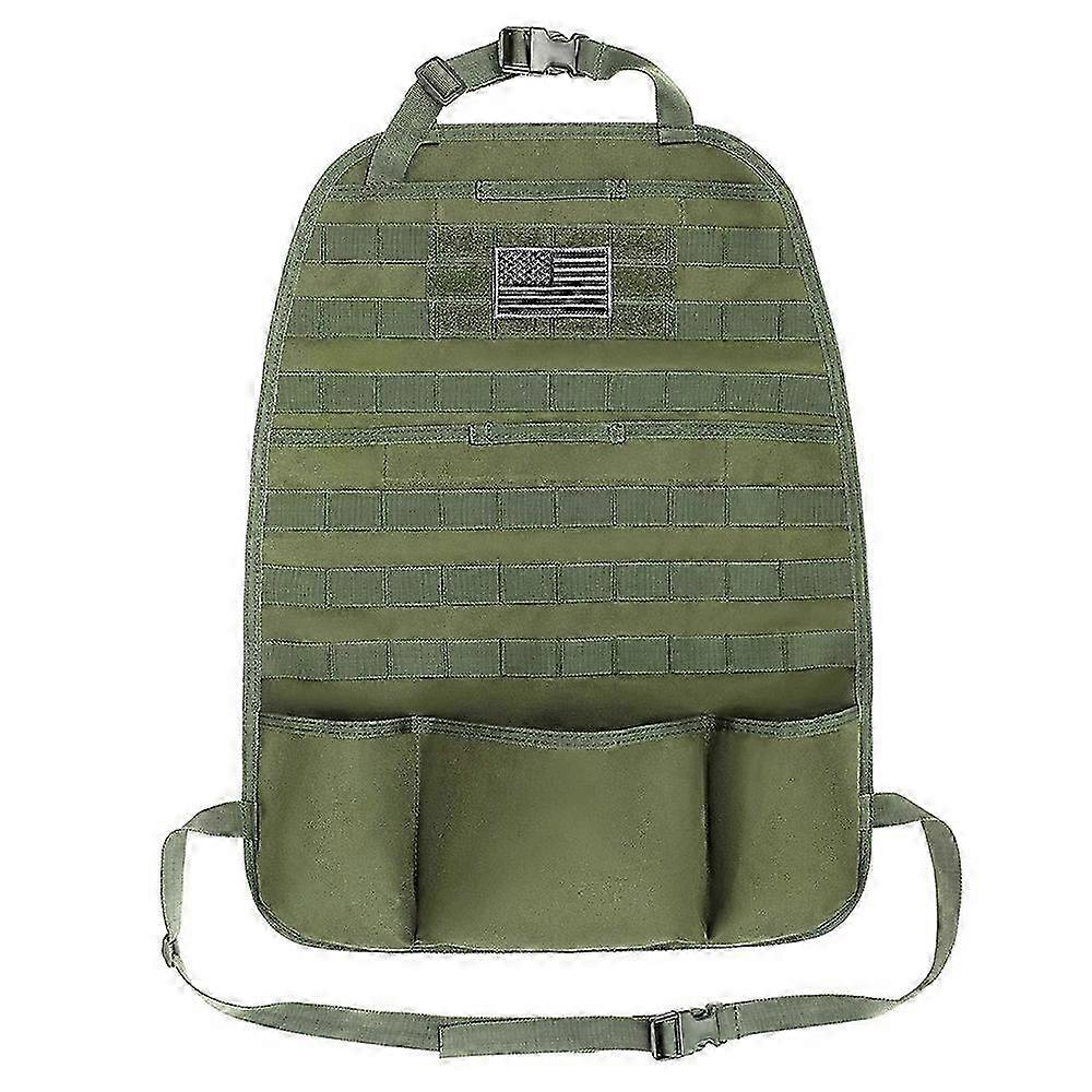 Tactical Style Molle Car Seat Organizer Hanging Bag-58 x 44cm-Compatible with Various Vehicle Interiors-Available in Army Green