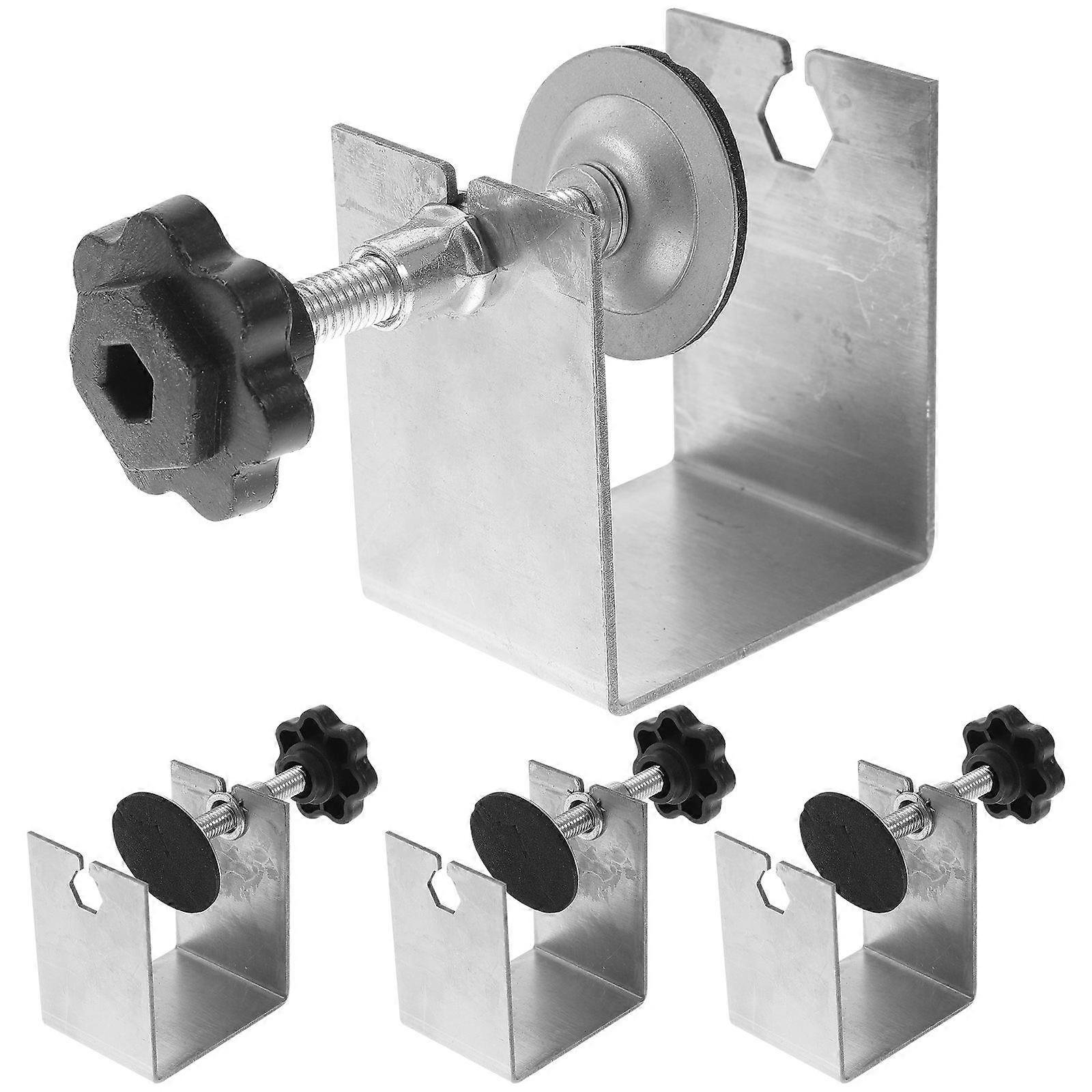 Stainless Steel Cabinet Clamps Durable Fixing Clips for Drawer Installation, Slip Gasket Included, Wood Panel Holders for Cabinet Hardware Projects