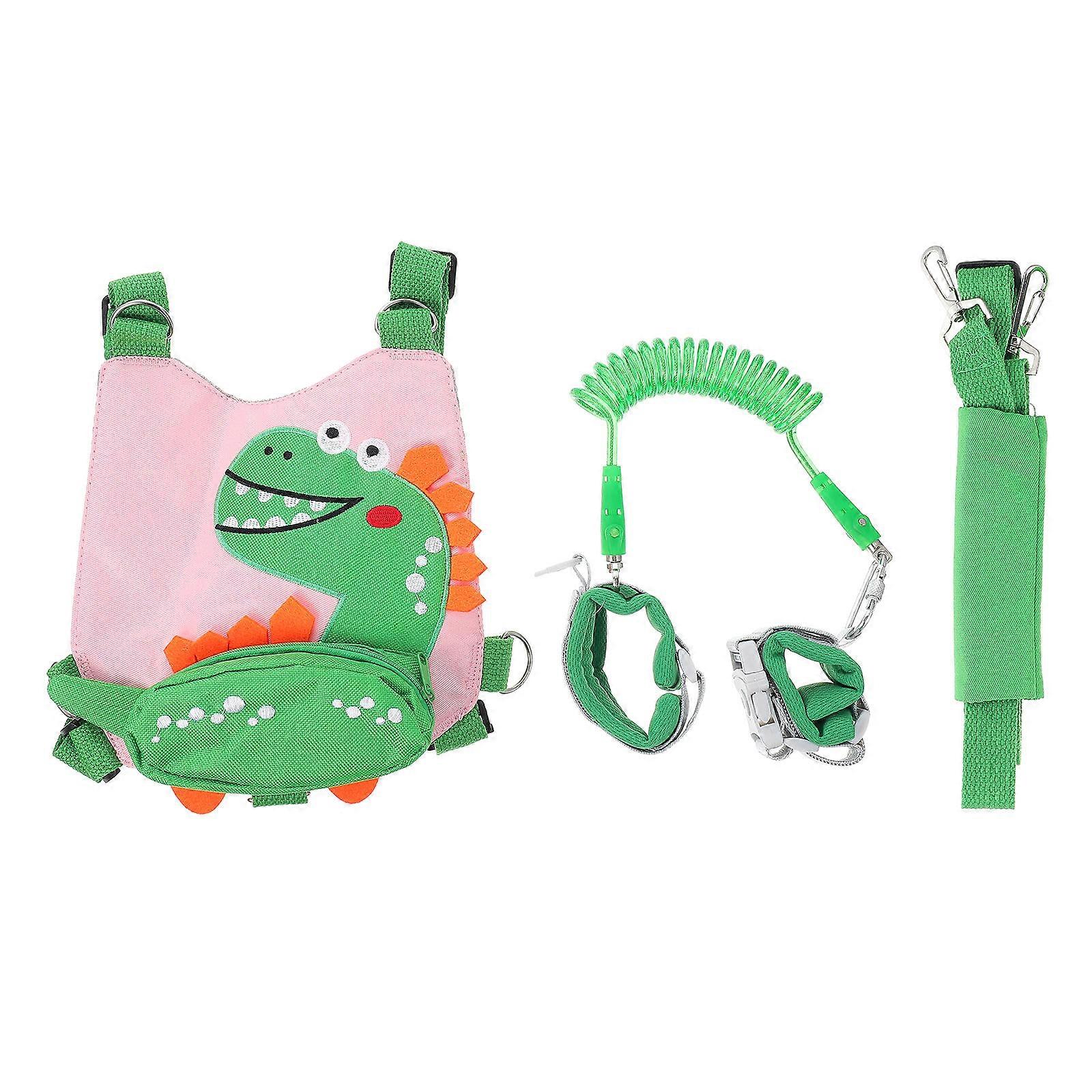 Breathable Dinosaur Design Safety Leash with Swivel Connector for Control in Parks, Shopping Centers, and Public Places