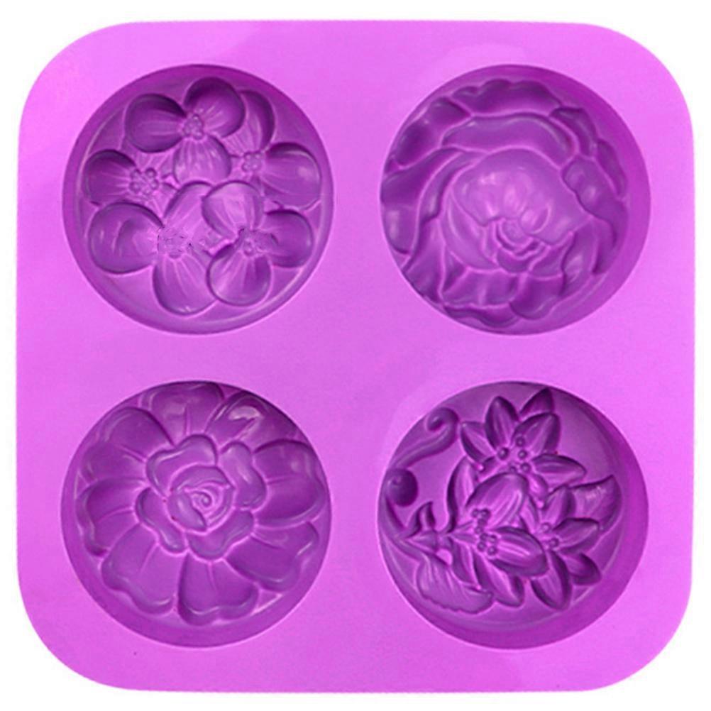 Flower Shaped Mold for Cake Soap Making, Non Stick Flexible Baking Pan for DIY Projects, Easy to Clean for Home or Professional Use