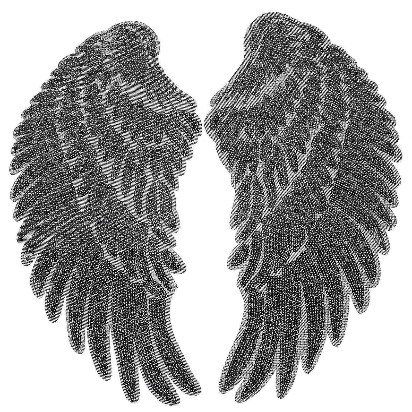 Decorative Sequin Patch in Wing Shape, For Sewing and Clothing Enhancement