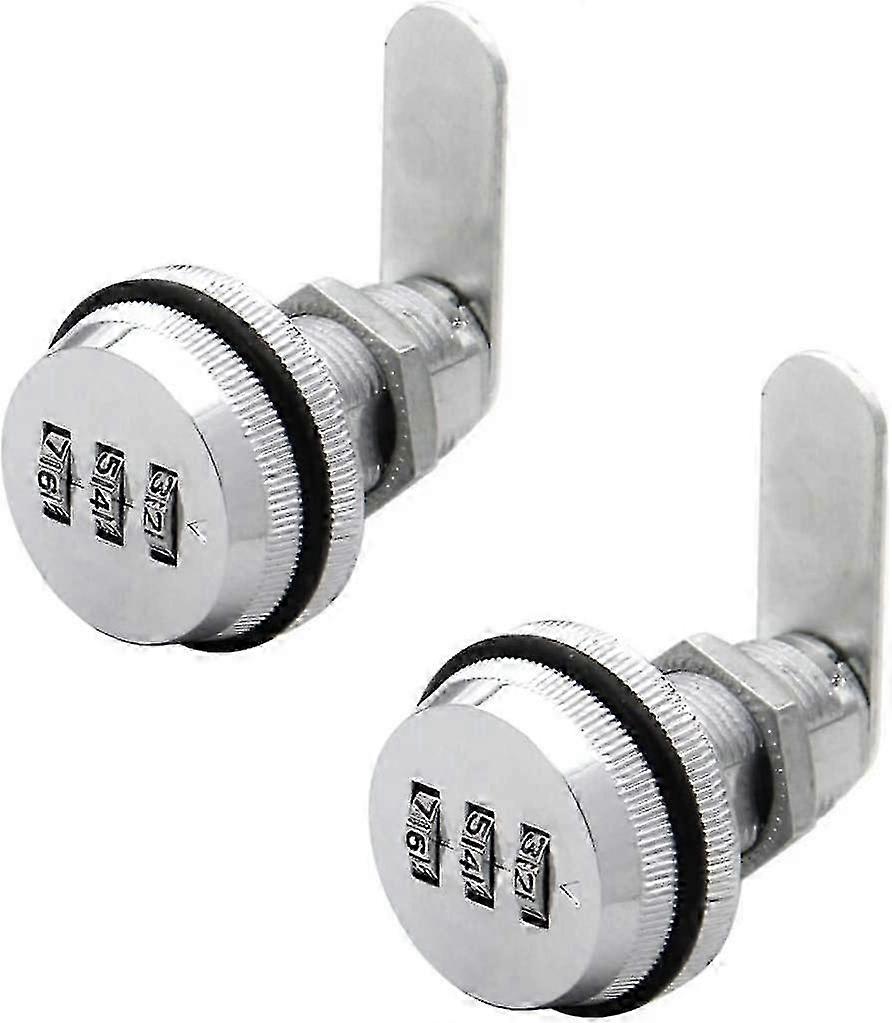 2 Pcs 3 Digit Code Combination Cam Lock for Suitable Brand Cabinet, Locker, Wardrobe Door, Filing Cabinet, Mailboxes, Drawer, and Cupboard