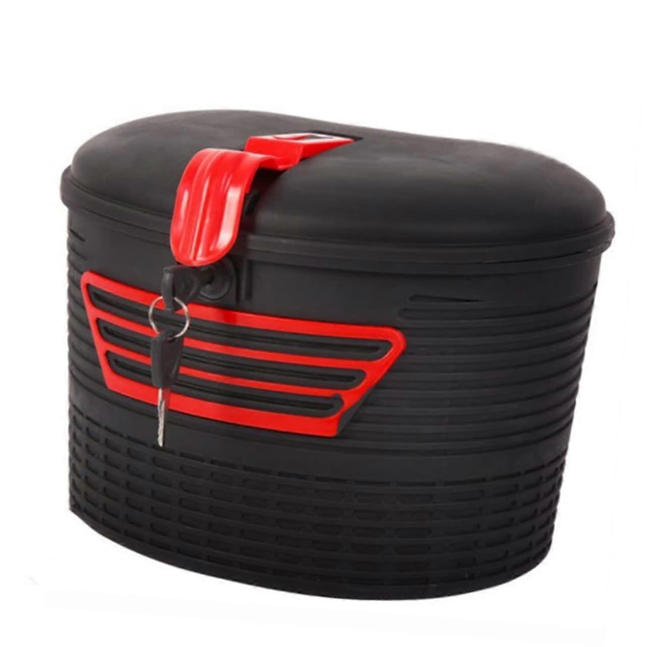 Basket for bike with lock Robust plastic storage bag for mountain bike Large for beach and pool Multifunctional Random color
