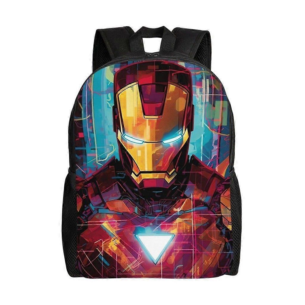 Iron Man Versatile Backpack Washable casual style School Student Backpack Trendy Oxford Cloth Computer Bag Unisex-hk3874