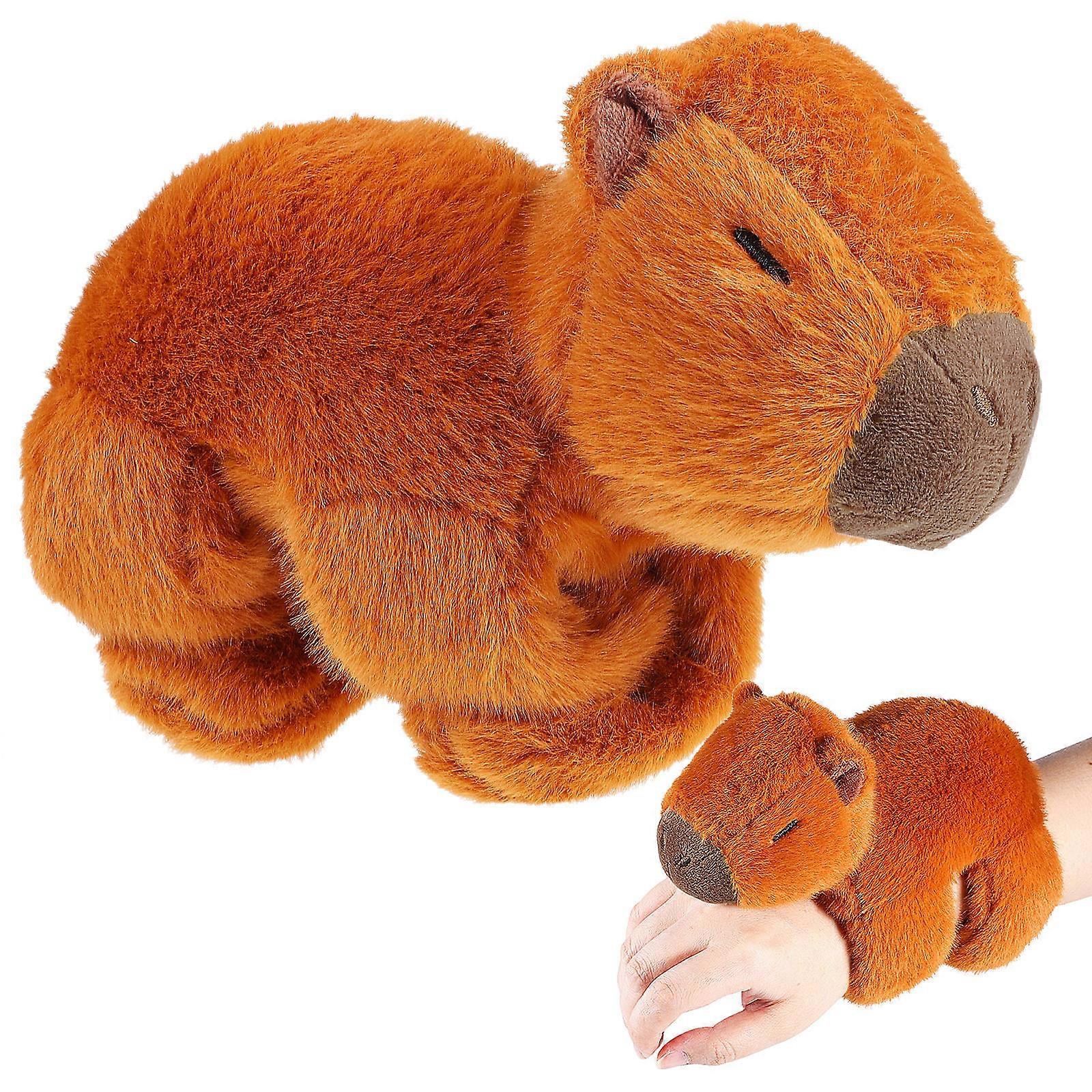 Plush Capybara Slap Bracelet – Adorable Stuffed Animal Accessory for Play, Styling, and Daily Wear – Soft and Lightweight for Parties, Proms, and