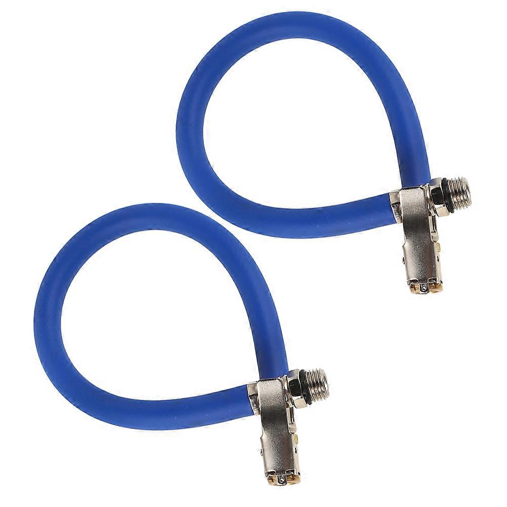 Bike Pump Extension Hose Air Inflator Hose Replacement Tire Inflation Car Air Compressor Hose Metal 37.00X3.00X1.80CM 2Pack