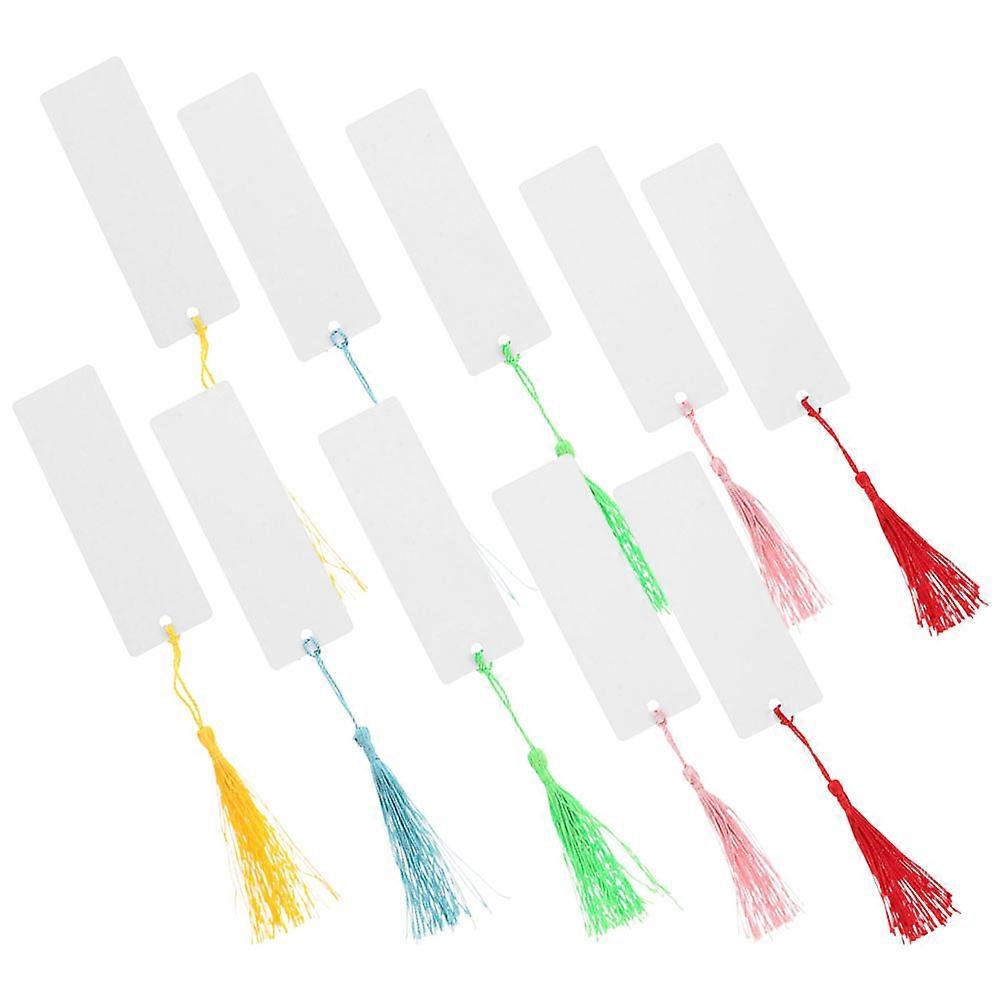 Aluminum Sublimation Blank Bookmarks with Decorative Tassels – DIY Craft & Office Supply for Students – Reusable & Personalizable Bookmarks for