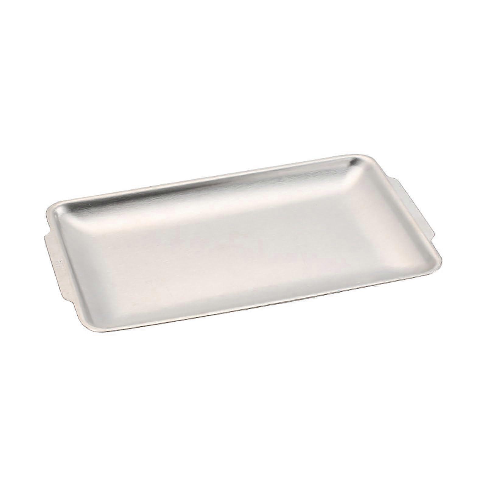 304 stainless steel grill tray with flat bottom rectangular serving dish grillware for restaurants silvercolored Ref: 5611
