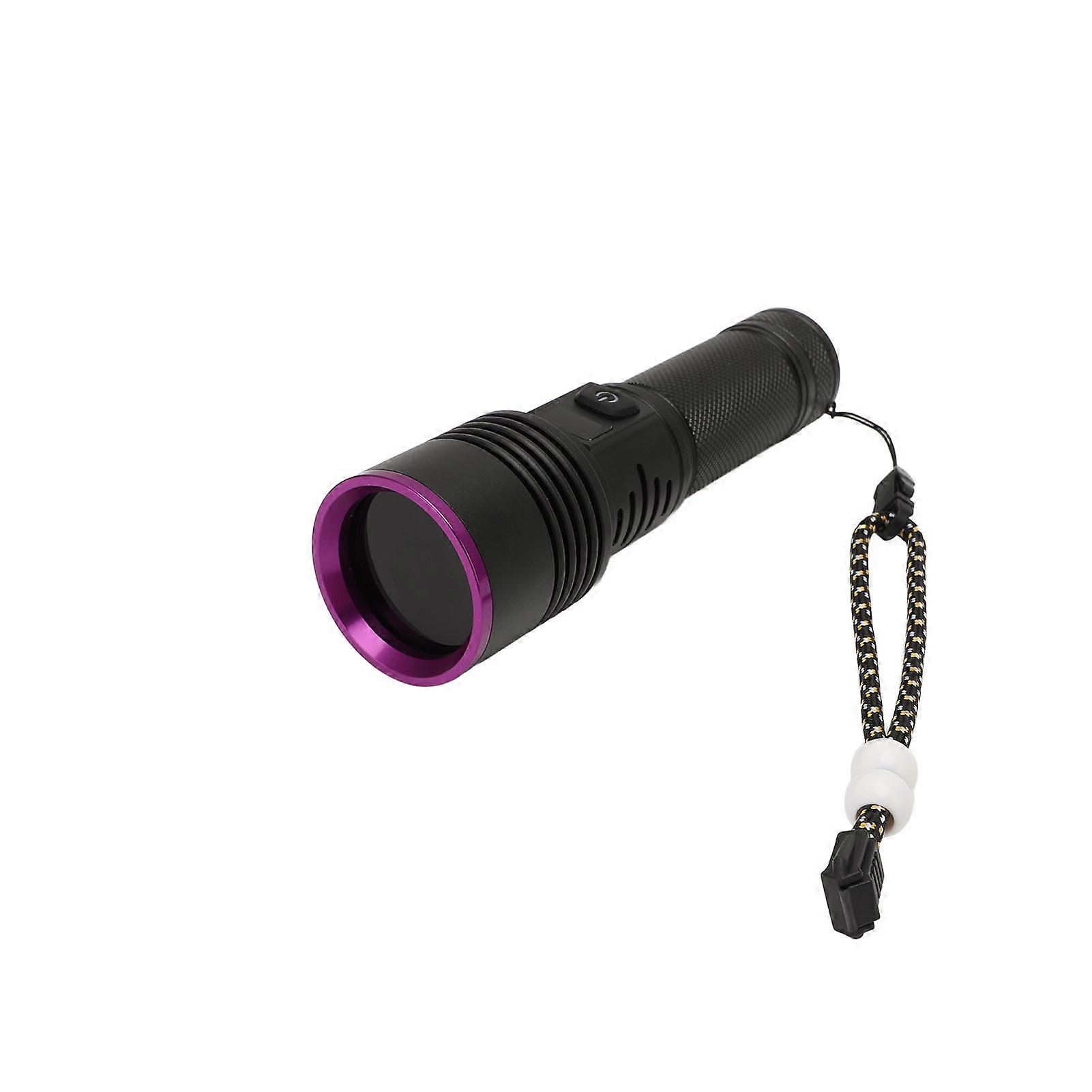 IPX6 Waterproof UV Flashlight 5000mAh 365nm Portable Aluminum Alloy UV Torch for Pet Urine Detection, Resin Curing and Rock Searching.