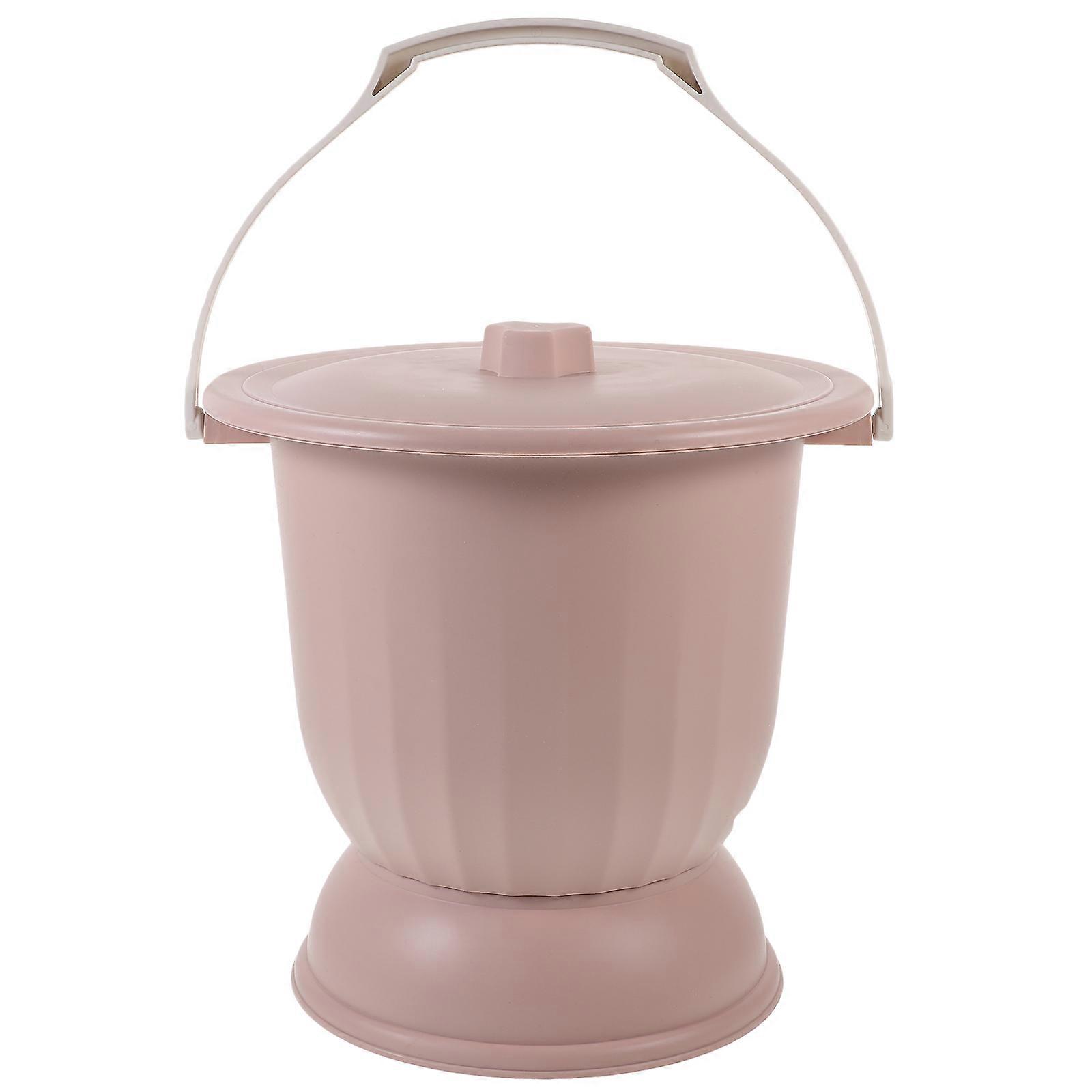 Portable Urinal Reusable Pee Bedside Urine Bucket For Outdoor Activities Pink 24.70X24.50X24.50CM Odor Prevention 1Pack